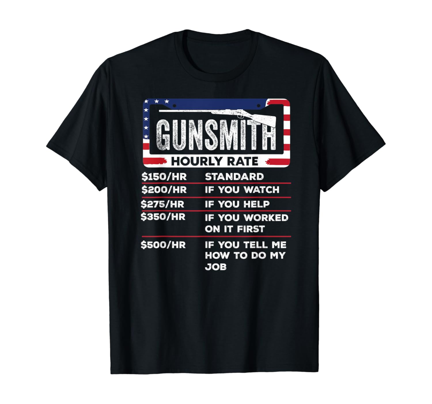 Gunsmith Hourly Rate.Gunsmith Funny Gunsmithing Gun Tshirt